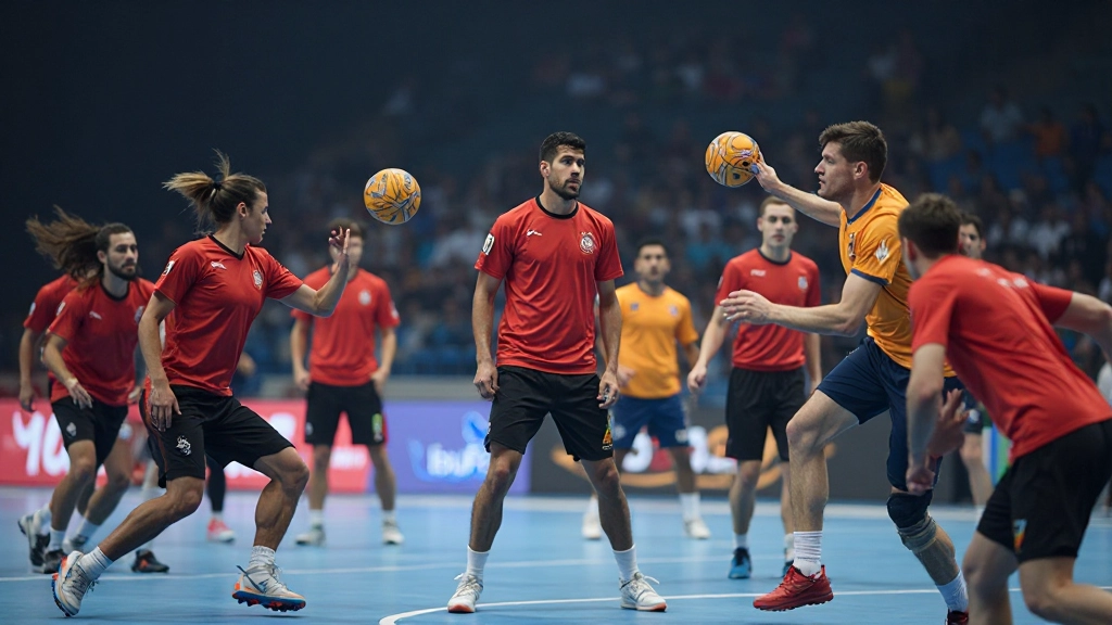 فريق كرة اليد ينفذ تشكيلة دفاعية متقدمة ومنظمة